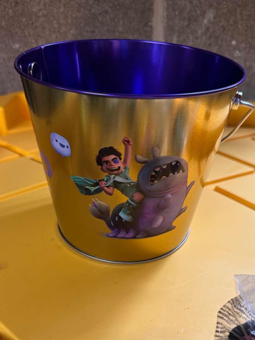 Disney Elio Collectable Popcorn Bucket Tin Pixar Movie Collectable